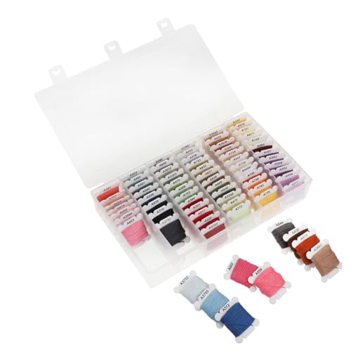 Gogogmee 1 Schachtel Stickgarn Fäden Faden für Stich grau schulanfänger stickrahmen handwerkskunst embroidery thread Aufbewahrungsbox Bastelzubehör zum Nähen Nähgarn DIY-Thread Polyester von Gogogmee