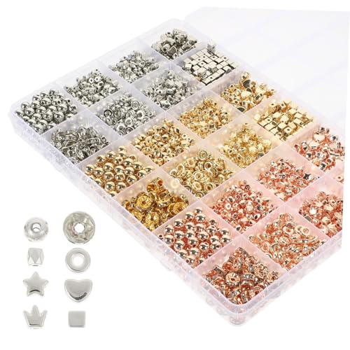 Gogogmee 1 Schachtel Teiliges Perlen für Schmuckherstellung Vielseitige Lose Perlen in Formen DIY Armband und Halsketten Bastelset Pastellfarbene Charms für Individuelles Schmuckdesign von Gogogmee