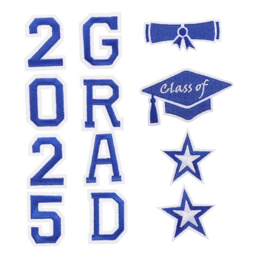 Gogogmee 1 Set 2025 Graduation Eisen Auf Patches Gestickte Applikation Patches Für Rucksäcke Hüte Jacken Kleidung Dekoration DIY Reparatur von Gogogmee