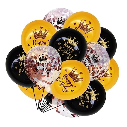 Gogogmee 15 Stücke Geburtstag Party Luftballons Set Latex Material Konfetti Luftballons Glücklich Geburtstag Elegante Party Dekorationen von Gogogmee