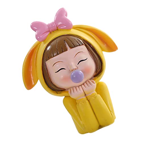 Gogogmee 1 Stück Cartoon Bubble Girl Kuchenfigur Bunte Harz Dekoration für Festlichkeiten Tortenverzierungen Partyornament und Kreative Tischgestaltung von Gogogmee