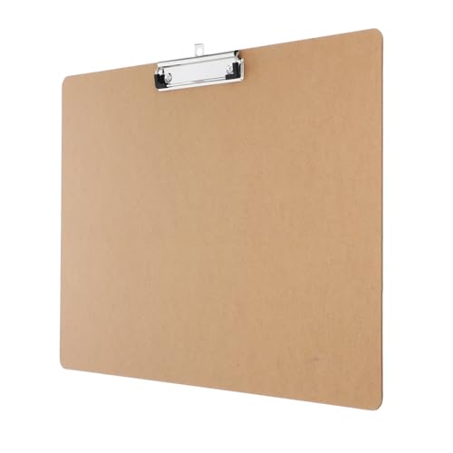 Gogogmee 1 Stück Klemmbrett aus Holz mit Metallklammer Ergonomisches Schreibbrett für Büro Schule und Zuhause zur Dokumentenorganisation und Einfachen Handhabung von Gogogmee