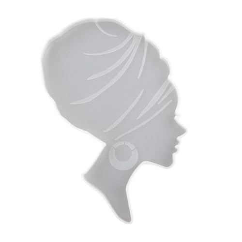 Gogogmee 1 Stück Silikonform für DIY Untersetzer Kreative Frauenkopf Matte Langlebige Silikon Gießform für Individuelles Basteln und Heimdekoration Einfach zu Reinigen und Flexibel von Gogogmee
