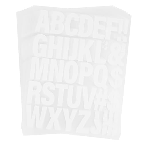 Gogogmee 10 Blatt Teiliges Weiße Vinyl Bügelbuchstaben zum Aufbügeln Strapazierfähige Iron Applique für Kleidung Hüte und Taschen Vielseitige Heat Transfer Buchstaben für Individuelle von Gogogmee