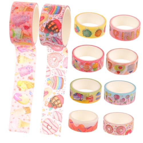 Gogogmee 10 Rollen Teiliges Washi Tape Buntes Klebeband mit Haftsticker für Scrapbooking Geschenkverpackung und DIY Bastelprojekte Geeignet für Alben Tagebücher und Planer Langlebiges Gogogmee 10 Rollen Teiliges Washi Tape Buntes Klebeband mit Haftsticker für Scrapbooking Geschenkverpackung und DIY Bastelprojekte Geeignet für Alben Tagebücher und Planer Langlebiges von Gogogmee
