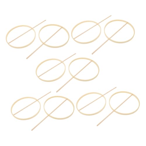 Gogogmee 10 Sätze DIY Chinesisches Rundes Fächer Bastelset mit Stabilem Rahmen und Griffen Geeignet für Kreative Handwerksprojekte Hochzeiten Bühnenauftritte und Dekorative Heimgestaltung von Gogogmee
