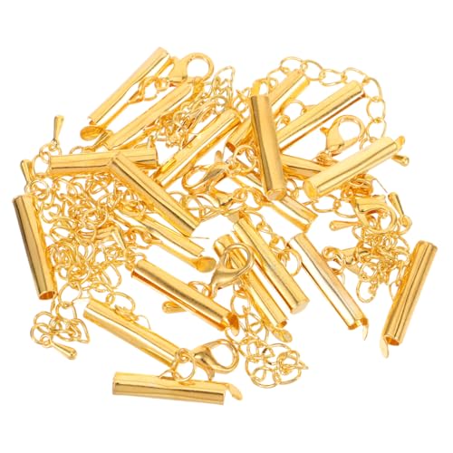 Gogogmee 10 Sätze Rutschende Endkappen für Schmuck Schiebeverschluss Langlebige Verbindungselemente für DIY Schmuckherstellung für Armbänder und von Gogogmee