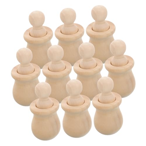 Gogogmee 10 Satz Teiliges Blanko Holz Peg Puppen zum Bemalen Naturbelassene DIY Holzfiguren für Kreative Malvorlage Holz Puppen für und Soziale Interaktion Gogogmee 10 Satz Teiliges Blanko Holz Peg Puppen zum Bemalen Naturbelassene DIY Holzfiguren für Kreative Malvorlage Holz Puppen für und Soziale Interaktion von Gogogmee
