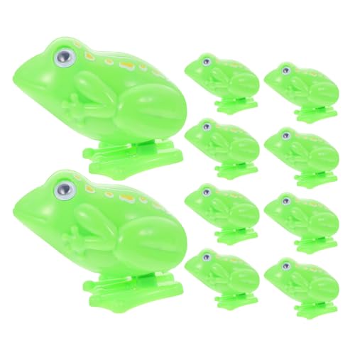 Gogogmee 10 Stück Aufzieh-Froschspielzeug aus Kunststoff, neuartiges Uhrwerk, springende und laufende Tiere für Kindergeburtstage, Geschenktüten und Spielspaß von Gogogmee