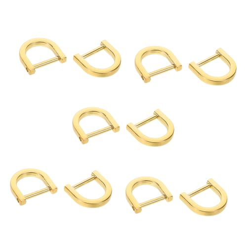Gogogmee 10 Stück D Ringe mit Schraube für Geldbörsen Robuste Metall Schnallen für Diy Projekte Taschen Schlüsselanhänger und Accessoires von Gogogmee