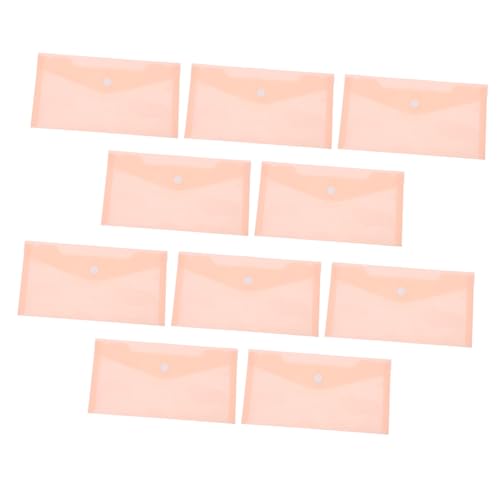 Gogogmee 10 Stück Dokumententasche Mit Schnappverschluss Kunststoffmappen Mit Verschluss Aktentaschen Für Die Schule Wasserdichte -quittungsordner Dateibeutel Rosa von Gogogmee