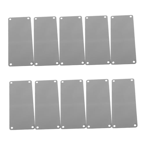 Gogogmee 10 Stück Edelstahl Gravur Blanko Schilder mit Löchern Dünne Metallplatten für DIY Namensschilder Bürobeschilderung Lasertaugliche Metalletiketten Gogogmee 10 Stück Edelstahl Gravur Blanko Schilder mit Löchern Dünne Metallplatten für DIY Namensschilder Bürobeschilderung Lasertaugliche Metalletiketten von Gogogmee