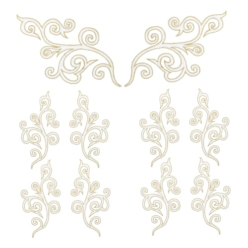 Gogogmee 10 Stück Goldumrandete Aufnäher mit Selbstklebendem Rückseite Bestickte Wolkenmuster Applikationen für Hochzeitskleider Bühnenkostüme und DIY Dekoration Teiliges Weiß Gogogmee 10 Stück Goldumrandete Aufnäher mit Selbstklebendem Rückseite Bestickte Wolkenmuster Applikationen für Hochzeitskleider Bühnenkostüme und DIY Dekoration Teiliges Weiß von Gogogmee