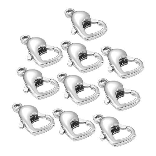 Gogogmee 10 Stück Herzverschluss für DIY Schmuck Clasp für Halskette und Armband Installieren für Persönliche Schmuckgestaltung von Gogogmee