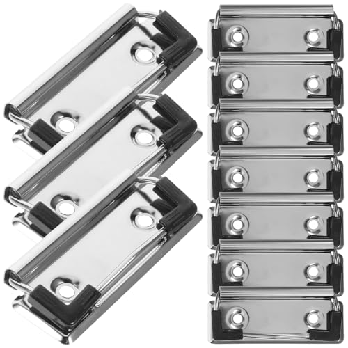 Gogogmee 10 Stück Montierbare Klemmbrett Clips aus Robustem Metall für Dokumente Memos und Notizen für Büro Klassenzimmer und DIY Projekte Hochwertige Verarbeitung Stabil und Langlebig von Gogogmee