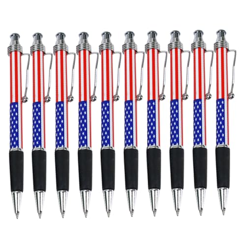 Gogogmee 10 Stück Patriotische Kugelschreiber mit Us Flagge Ergonomisch Reibungslos Schreibend Praktischer Klickmechanismus Vielseitig für Büro Schule und Zuhause Geeignet Gogogmee 10 Stück Patriotische Kugelschreiber mit Us Flagge Ergonomisch Reibungslos Schreibend Praktischer Klickmechanismus Vielseitig für Büro Schule und Zuhause Geeignet von Gogogmee