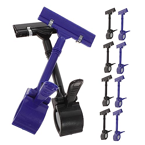 Gogogmee 10 Stück Preisschilderhalter aus Doppelter Clip für Schilderdisplay für Einzelhandel Supermärkte und Verkaufsstellen Schwarz Blau von Gogogmee