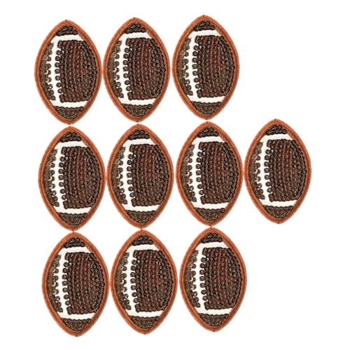 Gogogmee 10 Stück Rugby Pailletten Aufnäher zum Aufbügeln Sportliche Applikationen für Kleidung Hüte und Jeans Einfache Anwendung und Langlebiges Design für Diy Projekte von Gogogmee