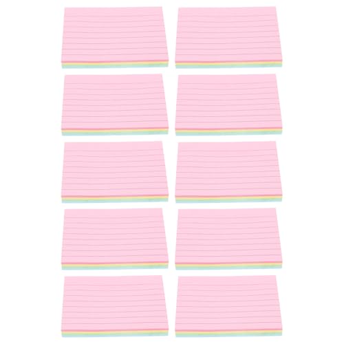 Gogogmee 10 Stück Selbstklebende Notizblöcke Abreißbare Memo Sticker in Pastellfarben Praktische Haftnotizen für Büro Schule Zuhause von Gogogmee