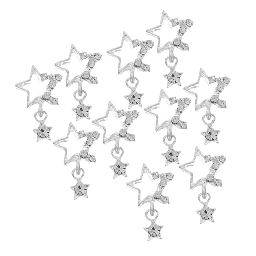 Gogogmee 10 Stück Stern Charms für Nageldesign Funkelnde Nagelverzierungen für Kreative Maniküre und Diy Nail Art Zubehör von Gogogmee