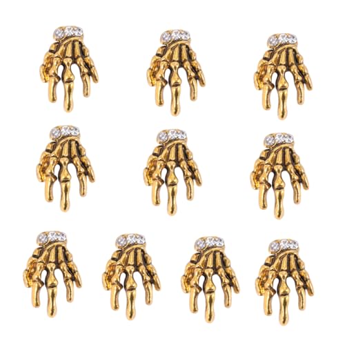 Gogogmee 10 Stück Teiliges Alloy Skelett Hand Nagelsticker DIY Maniküre Nagelkunst Dekoration für Naturnägel und Kunstnägel Einfache Anwendung Modisch für Feiertage Partys und Geschenke Gogogmee 10 Stück Teiliges Alloy Skelett Hand Nagelsticker DIY Maniküre Nagelkunst Dekoration für Naturnägel und Kunstnägel Einfache Anwendung Modisch für Feiertage Partys und Geschenke von Gogogmee