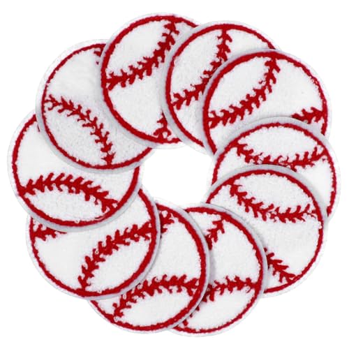 Gogogmee 10 Stück Teiliges Baseball Aufnäher zum Aufbügeln Bestickte Austauschbare Flicken für Kleidung Jacken Hüte DIY Reparatur und Dekoration Strapazierfähiges Weiches Material Gogogmee 10 Stück Teiliges Baseball Aufnäher zum Aufbügeln Bestickte Austauschbare Flicken für Kleidung Jacken Hüte DIY Reparatur und Dekoration Strapazierfähiges Weiches Material von Gogogmee