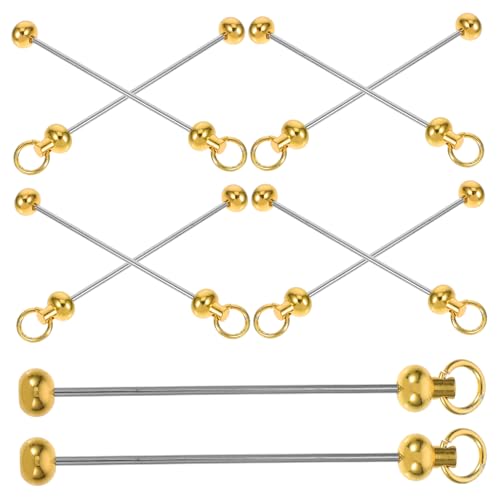 Gogogmee 10 Stück Teiliges Beadable Schlüsselanhänger Stangen Metall Leere Rohlinge für DIY Schmuckherstellung Kreative Anhänger für Persönliche und Bastelprojekte Geeignet für von Gogogmee
