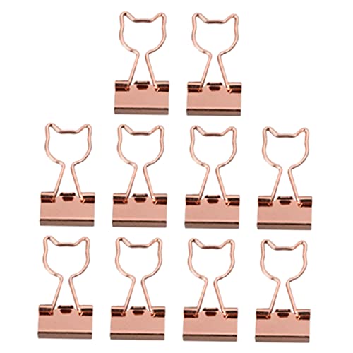 Gogogmee 10 Stück Teiliges Binder Clips Roségold Vielseitige Büroklammern für Dokumente Notizen und Schulbedarf Hochwertige Papiere für Lehrer Studenten und Büroangestellte von Gogogmee