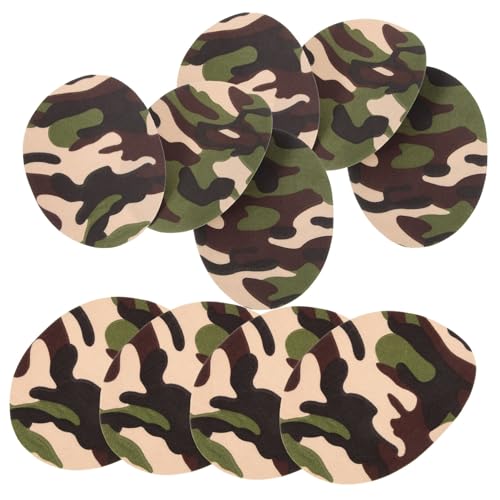 Gogogmee 10 Stück Teiliges Camouflage Aufbügel patches Kleine Polyester Flicken für Kleidung Elastisch Hautfreundlich Vielseitig zum Reparieren und Dekorieren von Hosen Jacken Rucksäcken von Gogogmee