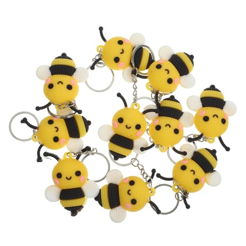 Gogogmee 10er Set Cartoon Biene Schlüsselanhänger Niedlicher Bienen Anhänger Leichtes Langlebiges Design Taschen und Schlüsselzubehör als Partydeko und Geschenkfüllung Gogogmee 10er Set Cartoon Biene Schlüsselanhänger Niedlicher Bienen Anhänger Leichtes Langlebiges Design Taschen und Schlüsselzubehör als Partydeko und Geschenkfüllung von Gogogmee