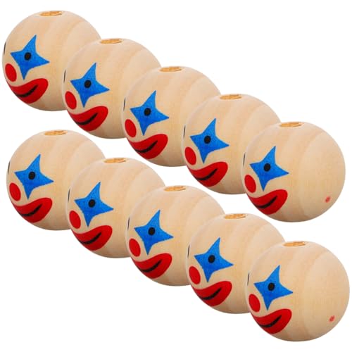 Gogogmee 10 Stück Teiliges Clown Holzperlen mit Blauem Auge für DIY Schmuckherstellung Charm Anhänger Puppenköpfe Basteln Armbänder Halsketten Ohrringe Sicher und Kreativ Geeignet Gogogmee 10 Stück Teiliges Clown Holzperlen mit Blauem Auge für DIY Schmuckherstellung Charm Anhänger Puppenköpfe Basteln Armbänder Halsketten Ohrringe Sicher und Kreativ Geeignet von Gogogmee