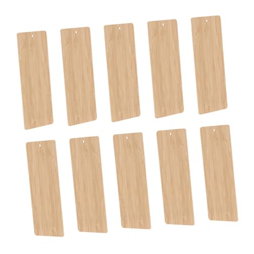 Gogogmee 10 Stück Teiliges DIY Bambus Lesezeichen mit Glatter Oberfläche Ecken und Aufhängeloch Blanko Bastelmaterial für Personalisierte Geschenkanhänger Dekoration und Beschriftung Gogogmee 10 Stück Teiliges DIY Bambus Lesezeichen mit Glatter Oberfläche Ecken und Aufhängeloch Blanko Bastelmaterial für Personalisierte Geschenkanhänger Dekoration und Beschriftung von Gogogmee