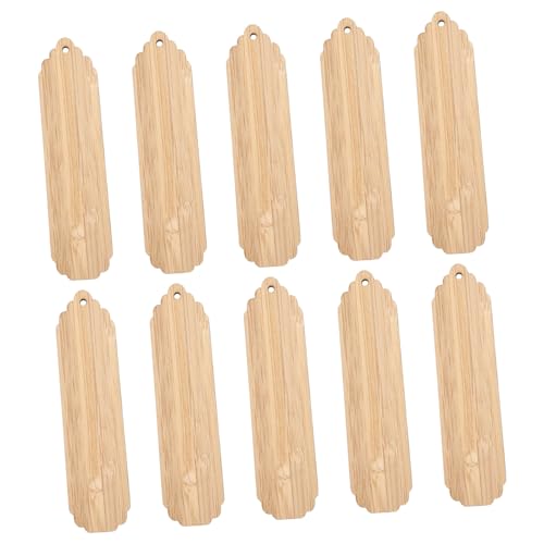 Gogogmee 10 Stück Teiliges DIY Lesezeichen aus Holz Aufhängen Unvollendete Buchzeichen für Bastelprojekte Party Dekoration Schlüsselanhänger Wand und Baumverzierung für Geburtstage und von Gogogmee