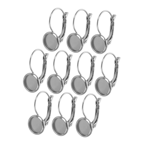 Gogogmee 10 Stück Teiliges Edelstahl Ohrhaken mit Ohrfassungen für DIY Ohrring Schmuckherstellung Langlebig Rostfrei Komfortabel und Vielseitig für Ohrhaken Ersatz und Bastelprojekte von Gogogmee