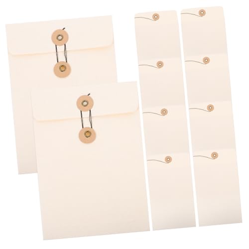 Gogogmee 10 Stück Teiliges Große Stabile Dokumententaschen mit Bindeband Multifunktionale Aufbewahrungstaschen für Büro Schule und Zuhause Ordnerähnliche Papier und Rechnungsaufbewahrung von Gogogmee