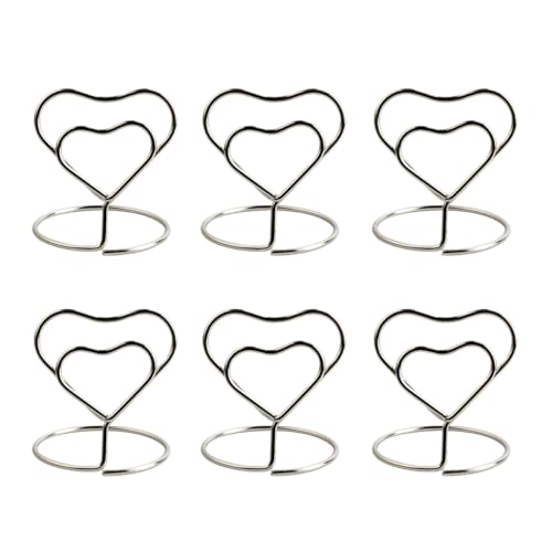 Gogogmee 10 Stück Teiliges Herzform Memo Holder aus Silbernem Draht Wiederverwendbare Tischkartenhalter für Hochzeit Bankett Partydekoration Stabiler Ringfuß für Namens Menükarten Gogogmee 10 Stück Teiliges Herzform Memo Holder aus Silbernem Draht Wiederverwendbare Tischkartenhalter für Hochzeit Bankett Partydekoration Stabiler Ringfuß für Namens Menükarten von Gogogmee
