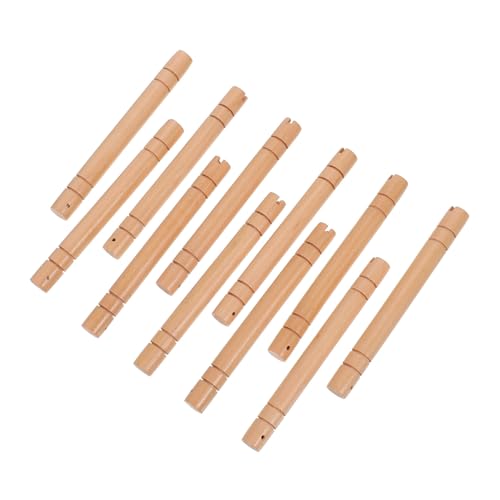 Gogogmee 10 Stück Teiliges Holzfächer Griffe aus Massivem Holz Leicht und Rutschfest mit Perforiertem Design für Quastenbefestigung Komfortabel und Elegant für DIY Fächerherstellung und Gogogmee 10 Stück Teiliges Holzfächer Griffe aus Massivem Holz Leicht und Rutschfest mit Perforiertem Design für Quastenbefestigung Komfortabel und Elegant für DIY Fächerherstellung und von Gogogmee