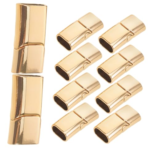 Gogogmee 10 Stück Teiliges Metallverschluss für Halsketten und Armbänder Langlebiger Legierungsverschluss Leichtes Design für Schmuck DIY und Zubehör Kompatibel mit Lederband und von Gogogmee