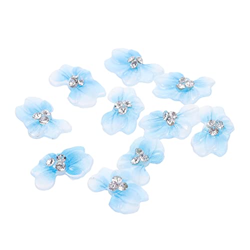 Gogogmee 10 Stück Teiliges Nagelkunst mit Perlen und Strasssteinen Blumenornamente für DIY Maniküre Langlebige Nail Rhinestones Flower Dekoration Vielseitig Einsetzbar für Nägel und von Gogogmee