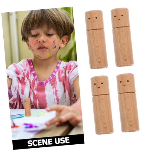 Gogogmee 10 Stück Teiliges Naturfarbener Holz-puppenfiguren aus Buchenholz Unbemalte Kleine Holzpuppen für Diy-bemalung Skizzieren und Kreative Handwerksprojekte Kompakt und Sicher für von Gogogmee