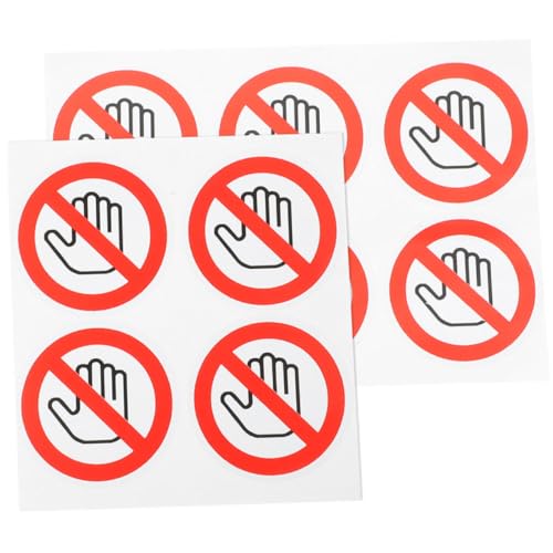 Gogogmee 10 Stück Teiliges Runde Do Not Touch Aufkleber Selbstklebende Warnetiketten für an Maschinen Geeignet für Fabrik Lager Baustelle Schadenvermeidende Hinweisaufkleber von Gogogmee
