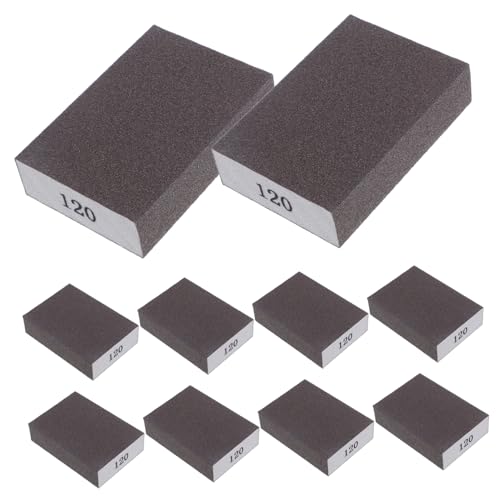 Gogogmee 10 Stück Teiliges Schleifschwamm Doppelseitig Körnung Flexible Schleifblöcke aus Hochwertigem Schwamm Wiederverwendbar und Waschbar für Holz Metall Möbelpolitur und Trockenbau Gogogmee 10 Stück Teiliges Schleifschwamm Doppelseitig Körnung Flexible Schleifblöcke aus Hochwertigem Schwamm Wiederverwendbar und Waschbar für Holz Metall Möbelpolitur und Trockenbau von Gogogmee
