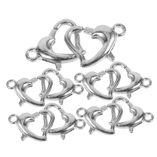 Gogogmee 10 Stück Teiliges Schmuckverbinder mit Herzförmigen Karabinerverschlüssen Installieren Passend für Halsketten und Armbänder Praktische DIY Schmuckzubehör für Vielseitige Gogogmee 10 Stück Teiliges Schmuckverbinder mit Herzförmigen Karabinerverschlüssen Installieren Passend für Halsketten und Armbänder Praktische DIY Schmuckzubehör für Vielseitige von Gogogmee