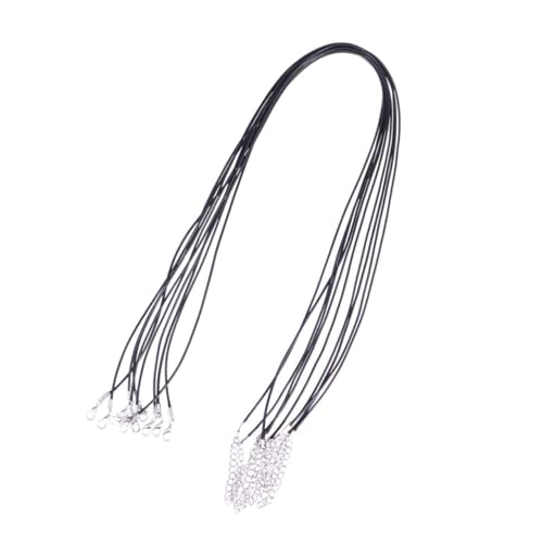 Gogogmee 10 Stück Teiliges Schwarze Gewachste Lederband Halskettenband mit Verstellbarem Karabinerverschluss für DIY Anhänger Schmuckherstellung Gogogmee 10 Stück Teiliges Schwarze Gewachste Lederband Halskettenband mit Verstellbarem Karabinerverschluss für DIY Anhänger Schmuckherstellung von Gogogmee