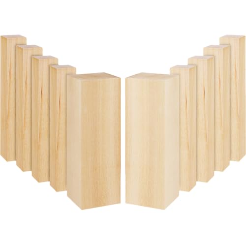Gogogmee 10 Stück Teiliges Set Unbehandelte Lindenholzblöcke zum Schnitzen für Anfänger und Profis DIY Holzschnitzerei Geeignet für Erwachsene für Kreative Projekte von Gogogmee