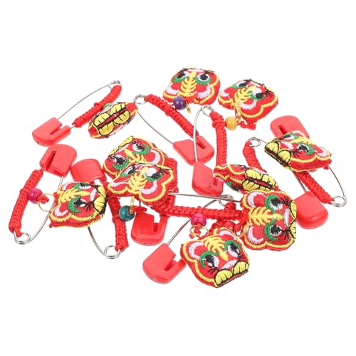 Gogogmee 10 Stück Teiliges Sicherheitsnadeln mit Tiger Anhänger Multifunktionale Sicherheitsnadeln für Babykleidung und Dekoration für Täglichen Gebrauch Zufällige Farbe von Gogogmee