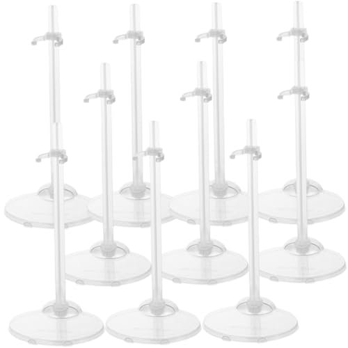 Gogogmee 10 Stück Teiliges Transparentes Puppenständer Praktische Doll Brackets mit Breiter Basis Stabile Halter für Mädchenpuppen zur Display unterstützung und Spielzimmer Dekoration Gogogmee 10 Stück Teiliges Transparentes Puppenständer Praktische Doll Brackets mit Breiter Basis Stabile Halter für Mädchenpuppen zur Display unterstützung und Spielzimmer Dekoration von Gogogmee