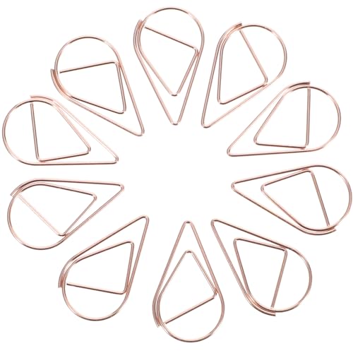 Gogogmee 10 Stück Teiliges Tropfenförmige Büroklammern aus Metall Dekorative Niedliche Paperclips in Roségold Praktische Briefklemmen für Akten Fotos und Dokumente im Büro Schulalltag Gogogmee 10 Stück Teiliges Tropfenförmige Büroklammern aus Metall Dekorative Niedliche Paperclips in Roségold Praktische Briefklemmen für Akten Fotos und Dokumente im Büro Schulalltag von Gogogmee