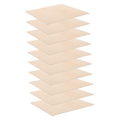 Gogogmee 10 Stück Teiliges Unbehandelte Holzplatten Dünne Sperrholzplatten für DIY Basteln Handwerk Gravur Holzscheiben für Modellbau und Holzarbeiten Gogogmee 10 Stück Teiliges Unbehandelte Holzplatten Dünne Sperrholzplatten für DIY Basteln Handwerk Gravur Holzscheiben für Modellbau und Holzarbeiten von Gogogmee