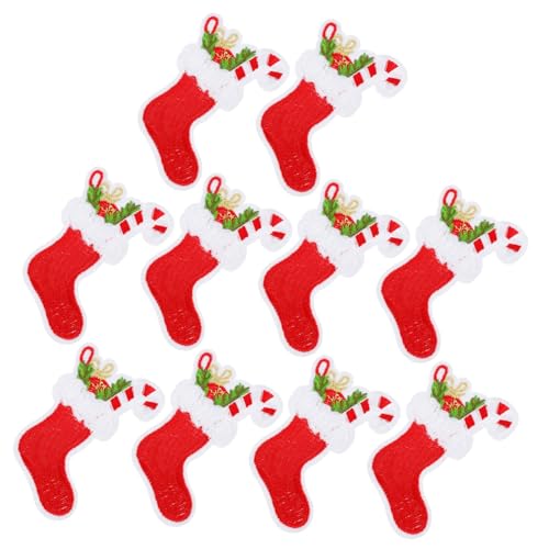 Gogogmee 10 Stück Teiliges Weihnachtliche Aufnäher Stickerei Schneeflocken Schneemänner DIY Applikationen zum Aufbügeln Reparatur Patches für Kleidung Taschen Dekoration von Gogogmee